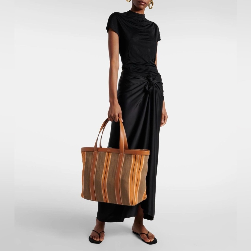 Toteme Striped Canvas Tote Bag - Picture 5 of 12